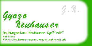 gyozo neuhauser business card